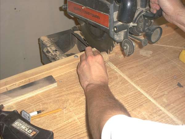 After turning the feet are trimmed to length.