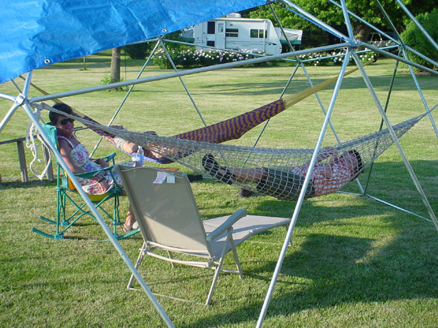 Becky's Geodome in the back yard